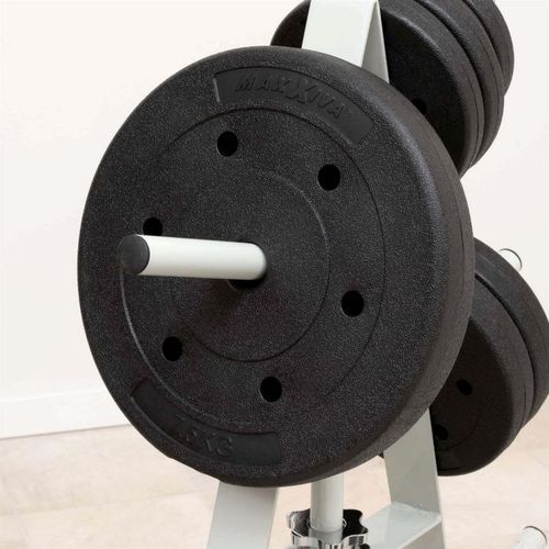 MAXXIVA Zestaw obciążników do hantli, 2 x 7,5 kg, cement na Arena.pl