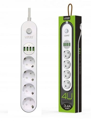 Listwa zasilająca Ldnio SE4432 z ładowarką USB na Arena.pl