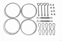 KWADRAT / PROSTOKĄT ZESTAW DO MONTAŻU ŻAGLI METAL