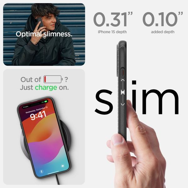 spigen mag armor magsafe iphone 15 matte black zdjęcie 12