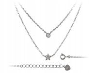 NASZYJNIK CELEBRYTKA PODWÓJNY GWIAZDA STAR fn333