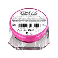 SEMILAC BIAŁY ŻEL DO ZDOBIEŃ PAZNOKCI DECOR GEL WHITE 5g