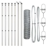 Ogrodzenie z słupkami Srebrny 0.8 x 10 m Stal pokryta PCV