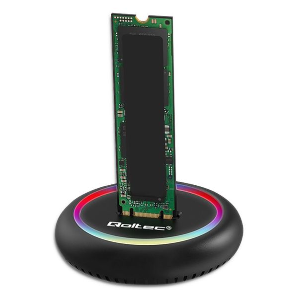 Qoltec Stacja dokująca dysków SSD M.2 | NVMe | SATA |  USB-C | 2TB zdjęcie 2