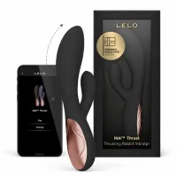 lelo ina thrust rabbit czarny - wibrujący model z funkcją ruchu