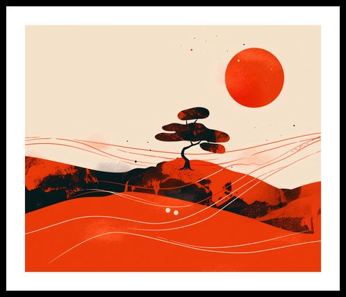 Plakat 60x50cm Czerwone Pustynne Pejzaże na Arena.pl