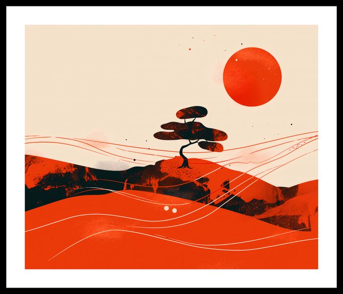 Plakat 60x50cm Czerwone Pustynne Pejzaże zdjęcie 3
