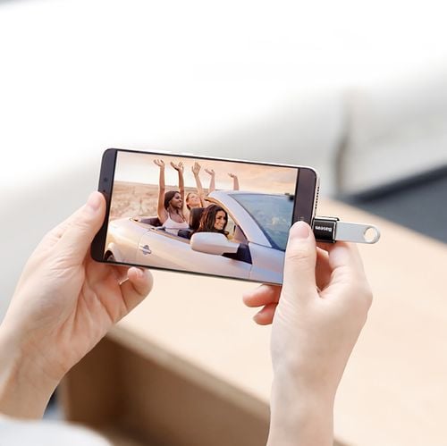 adapter mini przejściówka z micro usb na usb-c - czarny na Arena.pl