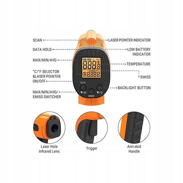 Termometr ThermoPro TP-30 wielokolorowy zdjęcie 2
