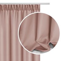 Zasłona gotowa na taśmie VIVA 140x300 półzaciemniająca pudrowa