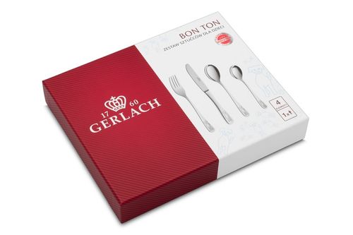 Sztućce dla Dzieci Gerlach Bon Ton Pieski GRAWER Prezent na Chrzest Roczek na Arena.pl
