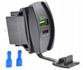 Ładowarka USB-A i USB-C 3,4A Gniazdo Samochodowe 12V 24V - HERON