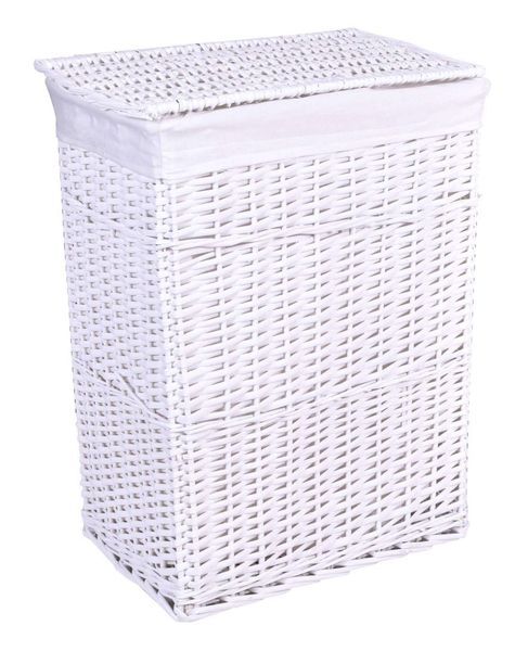 Kosz wiklinowy biały 72 L zdjęcie 1