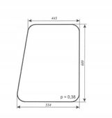 szyba drzwi góra do ciągnika C-330 kabina Chojnów I płaska lewa / prawa