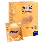 Prezerwatywy Durex SENSUAL EXTRA LUBE ekstra nawilżane INVISIBLE 20 szt.