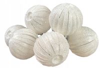 LAMPKI BAWEŁNIANE KULE ZSTAW 6 SZT BROKAT DIODY