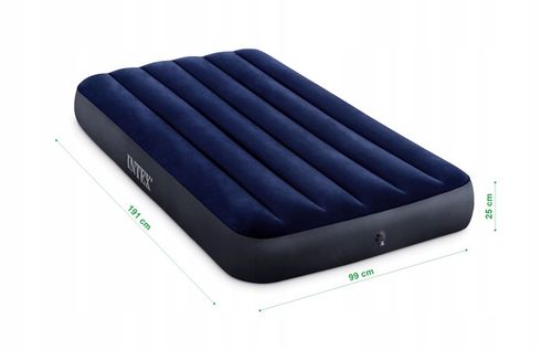 Materac Dmuchany Welurowy Jednoosobowy Łóżko 191x99 Intex 64757 MODEL 2025 na Arena.pl