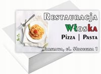 Wizytówki firmowe 100szt DUŻO RÓŻNYCH WZORÓW do wyboru WŁOSKA RESTAURACJA