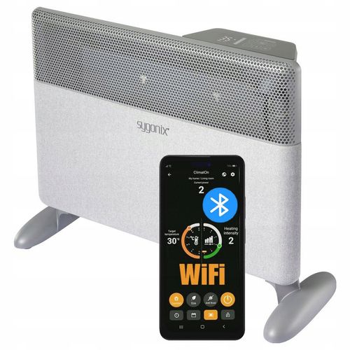 Grzejnik elektryczny stojący ścienny APLIKACJA WiFi BT piecyk 1500W Timer na Arena.pl