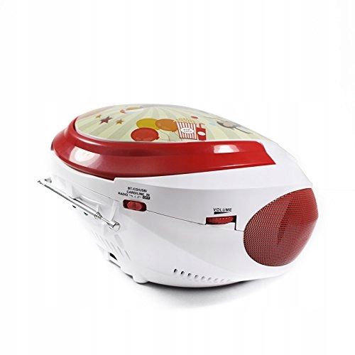 Metronic Odtwarzacz CD Circus z wejściem USB AUX czerwono biały cyrk na Arena.pl