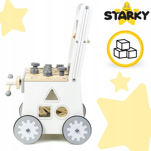 Pchacz drewniany chodzik jeżdzik dzieci warsztat zestaw majsterkowicza 3w1 na Arena.pl