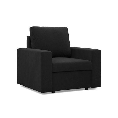 Fotel wypoczynkowy, prosty, BLOM, Mikrofaza, 83x92x85, czarny | TYLETEGOTU na Arena.pl