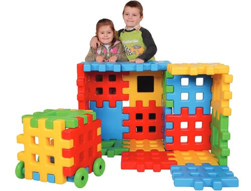 WOOPIE Klocki Edukacyjne Wafle Ogrodzenie Domek na Arena.pl