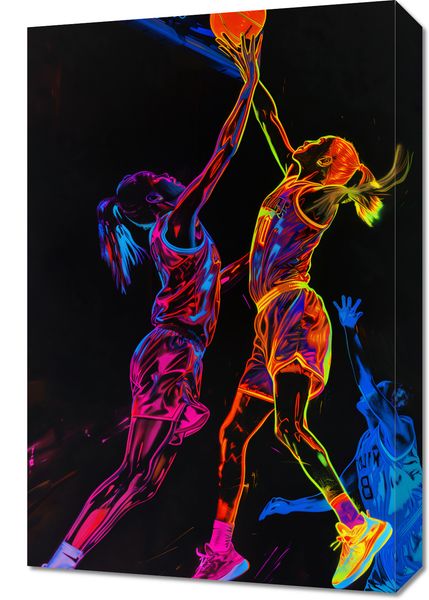 Obraz 40x60cm Mecz W Kosza zdjęcie 1