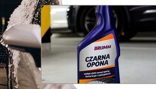 CZERNIDŁO DO OPON BRUMM PIELĘGNUJE NABŁYSZCZA KONSERWUJE ATOMIZER 450 ml na Arena.pl