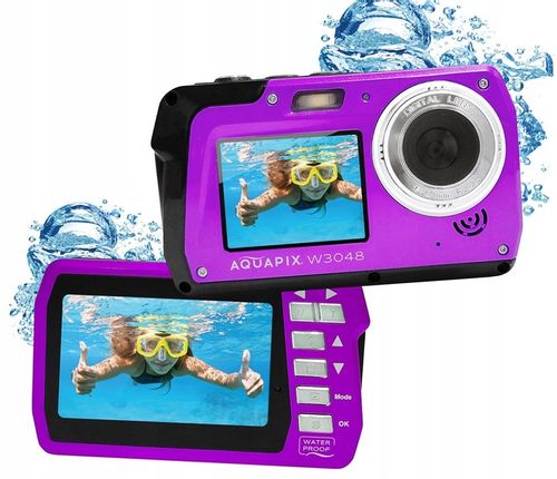 Aparat EASYPIX Aquapix W3048 Edge Fioletowy na Arena.pl