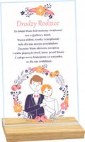 STATUETKA RAMKA podziękowanie dla rodziców na ślub wesele pamiątka druk UV