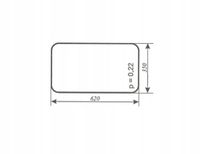 szyba tylna dolna - tył dolny ciągnika URSUS 35-12, 3512 kabina Kunów