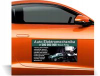 Magnes na samochód reklama magnetyczna 60x30cm AUTO ELEKTROMECHANIKA