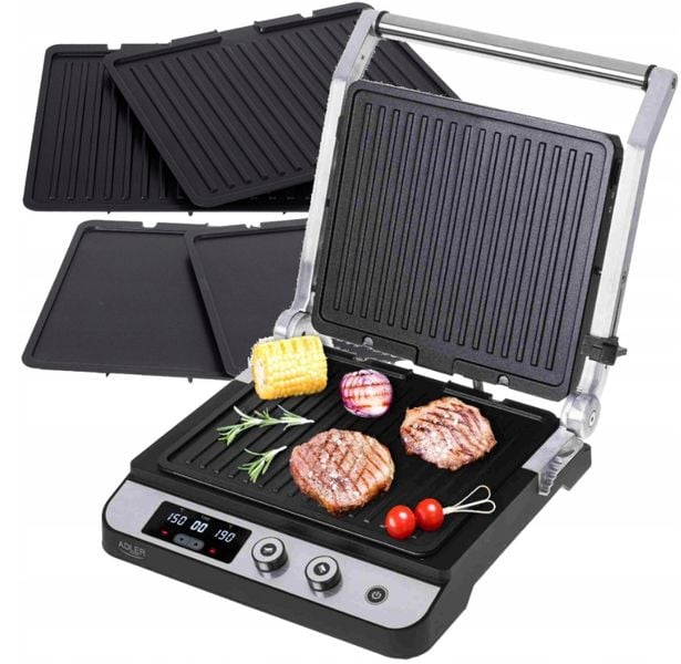 Grill Elektryczny Ogrodowy 3000W Rozkładany 2W1 zdjęcie 1