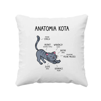 Anatomia kota  - poduszka na prezent