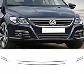 VW PASSAT CC - Listwy CHROM GRILL Zderzak Atrapa