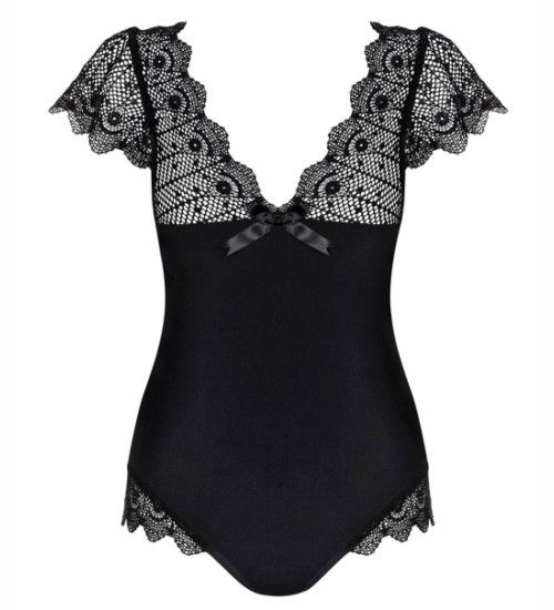 Czarne koronkowe body S/M zdjęcie 4