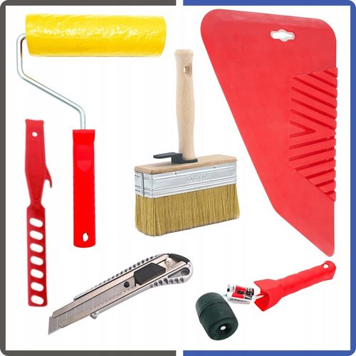 Zestaw Do Tapetowania Komplet Narzędzi Do Położenia Tapety 6 ELEMENTÓW na Arena.pl