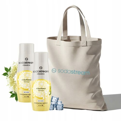 Zestaw Syrop do wody SodaStream Elderflower Bez cukru 2x440ml +Torba GRATIS na Arena.pl