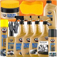 K2 DUŻY ZESTAW KOSMETYKÓW DO PIELĘGNACJI MYCIA CZYSZCZENIA AUTA SAMOCHODU