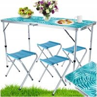 STÓŁ 120x60x70cm+ 4 STOŁKI ZESTAW TURYSTYCZNY