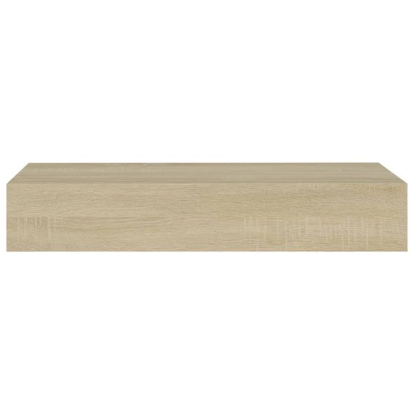Casa Regale Wandregal Mit Schublade, 2 Stück – Weiß, 60x23,5x10 Cm, Aus MDF, Montagematerial Inklusive