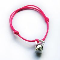 Fit Kolekcja - Bransoletka ze sznurka kettlebell neon pink