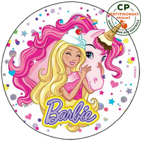 Opłatek na tort Barbie