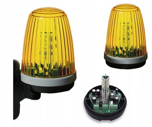 Uniwersalna Lampa sygnalizacyjna LED 12-230V do bramy KOGUT - Antena uchwyt na Arena.pl