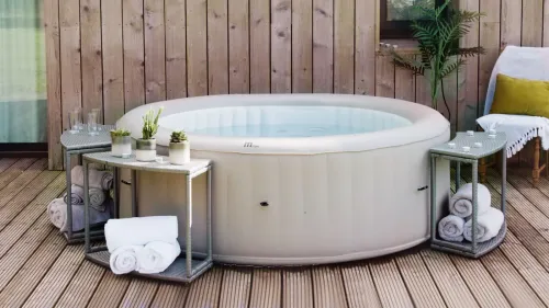 Basen z hydromasażem dmuchane Bristol Max MSpa 8 osób SPA Bąbelki na Arena.pl