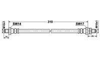 Ford Sierra Scorpio - Zestaw Przewodów Hamulcowych Teflonowych W Oplocie