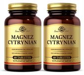 Suplement diety Solgar cytrynian magnezu na stres na mięśnie 60 tabletek x2