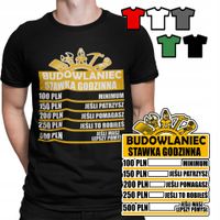 KOSZULKA T-SHIRT MĘSKI WZORY WYBÓR - KIEROWNIK BUDOWY PREZENT BUDOWA - S