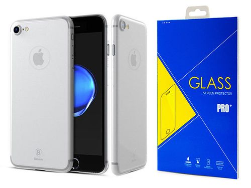 Etui Baseus Multi Protective iPhone 7/8 slim case białe + Szkło na Arena.pl